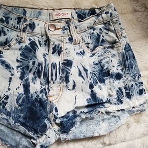high waist cheeky shorts acid wash jeans denim